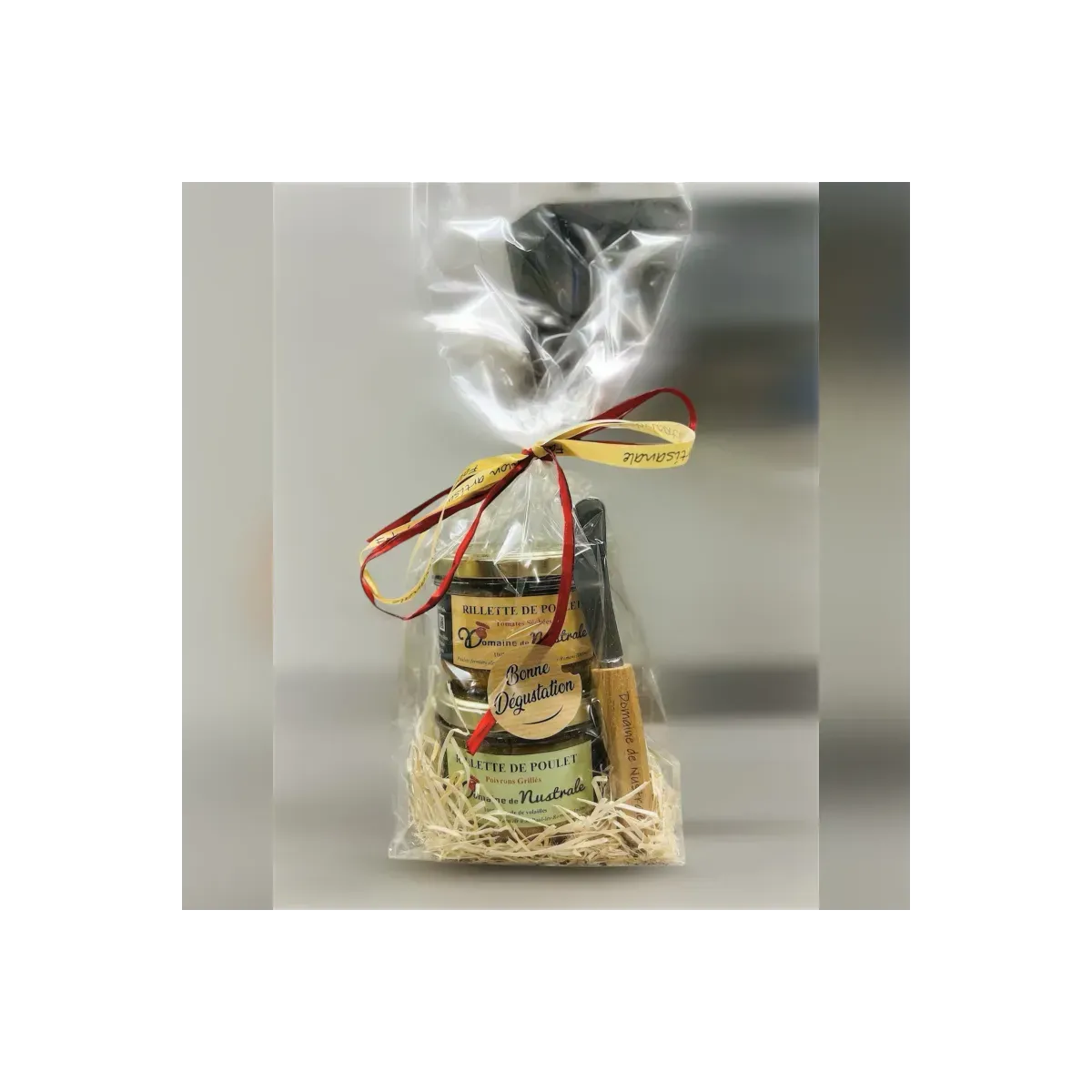 Coffret de 2 Rillettes de Poulet et couteau gravé