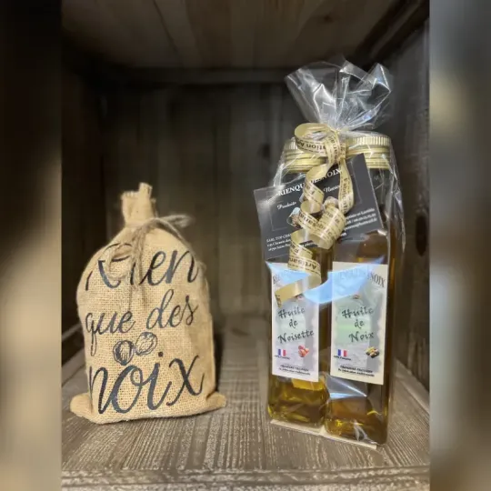 Coffret 2 huiles (Noix & Noisette) - Bouteille de 25cl