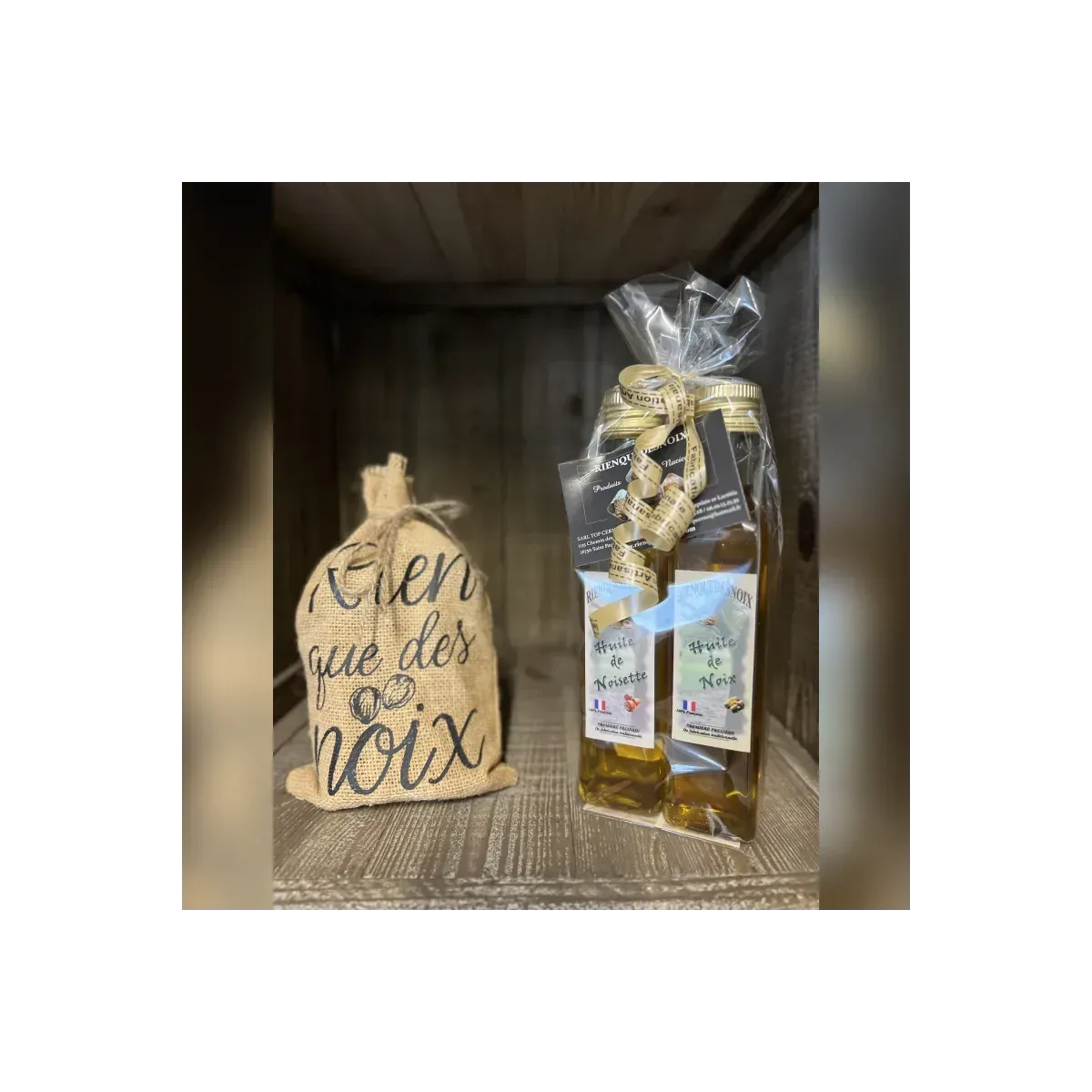 Coffret 2 huiles (Noix & Noisette) - Bouteille de 25cl