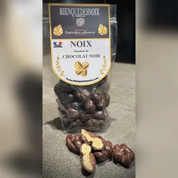 Noix enrobées de chocolat noir - 100g
