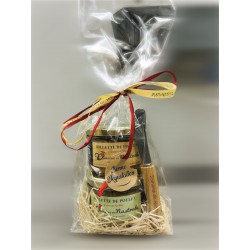 Coffret de 2 Rillettes de Poulet et son couteau gravé